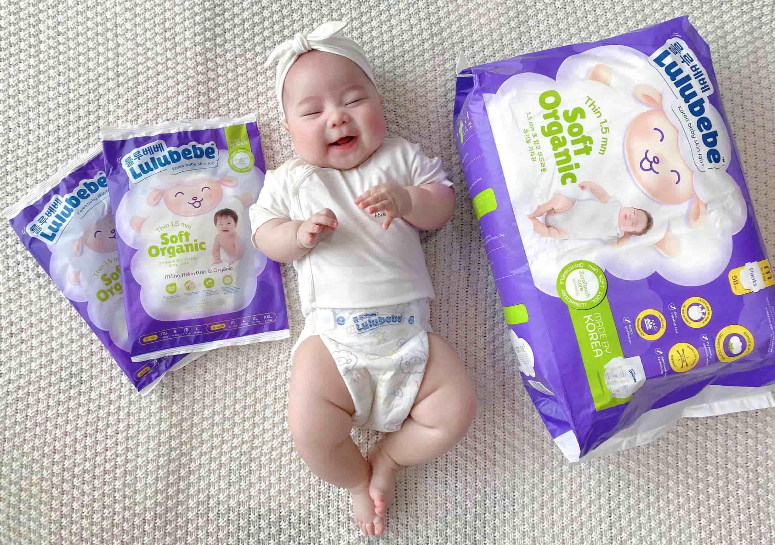 Tã dán Lulubebe mang lại sự thoải mái và dịu êm cho bé