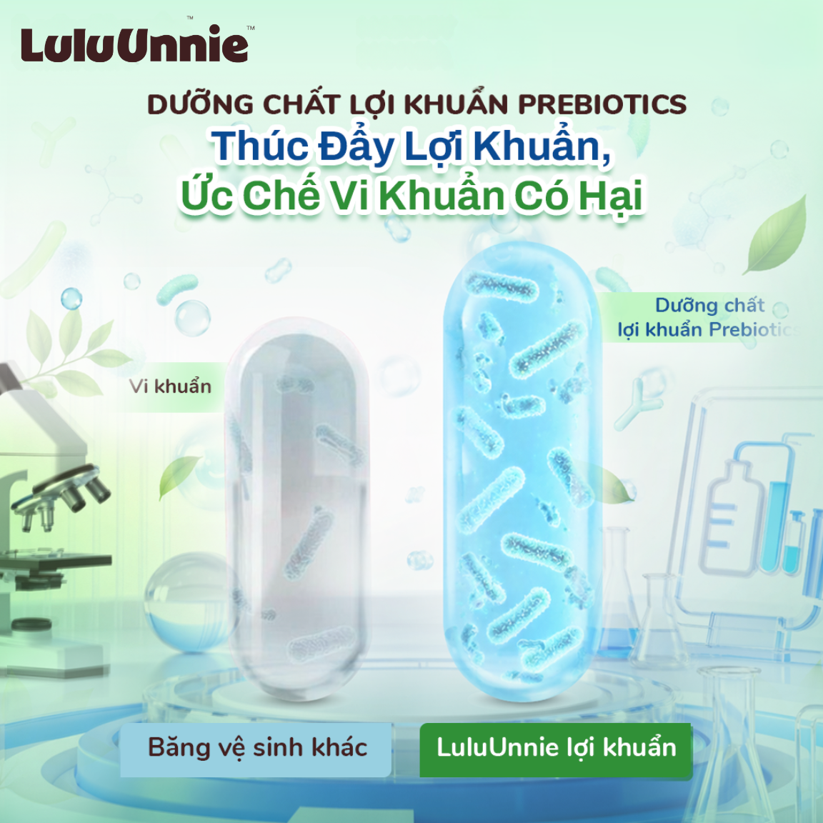 Dưỡng chất lợi khuẩn Prebiotics thúc đẩy lợi khuẩn, ức chế vi khuẩn có hại