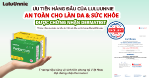 băng miếng lợi khuẩn LuluUnnie đạt chứng nhận Dermatest